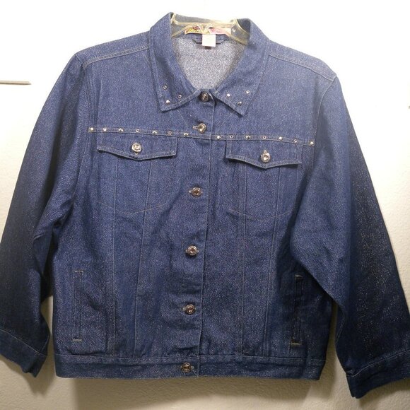 Sparkle Denim Jacket by Me and You SZ 18/20 - Picture 2 of 16